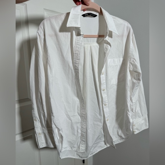 Zara Tops - Zara White Casual Button Down Shirt